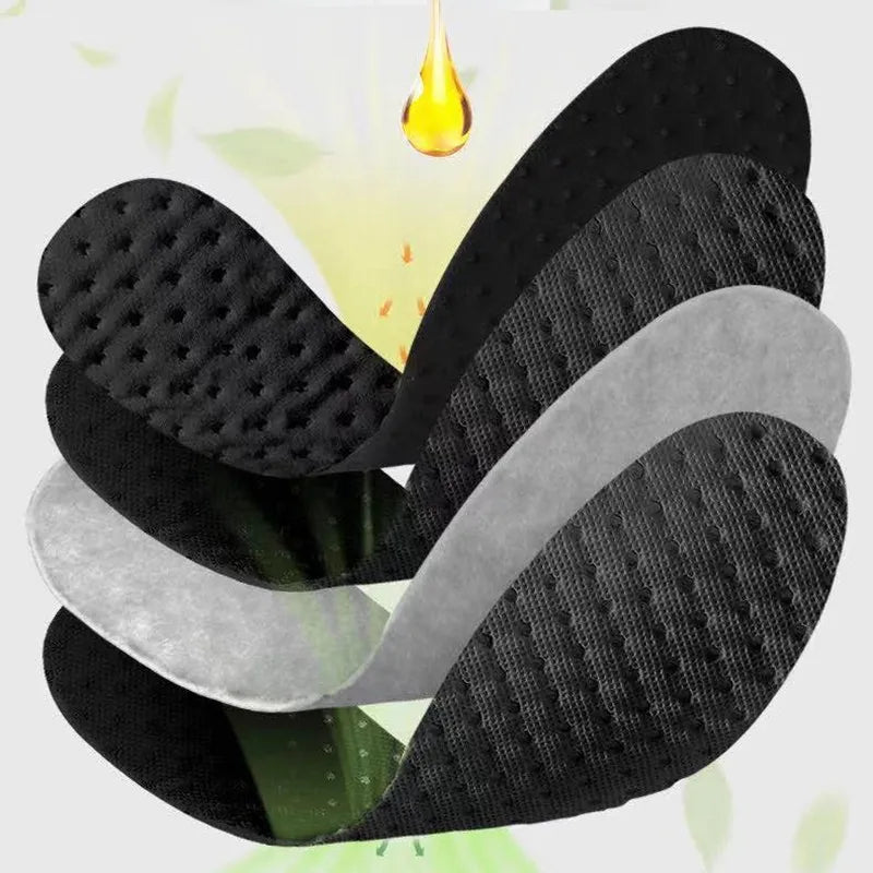 1 Pair Plant Insoles For Shoes Bamboo Charcoal Antibacterial Deodorant Running Sports Insole Feet Shock Absorbing Shoe Sole