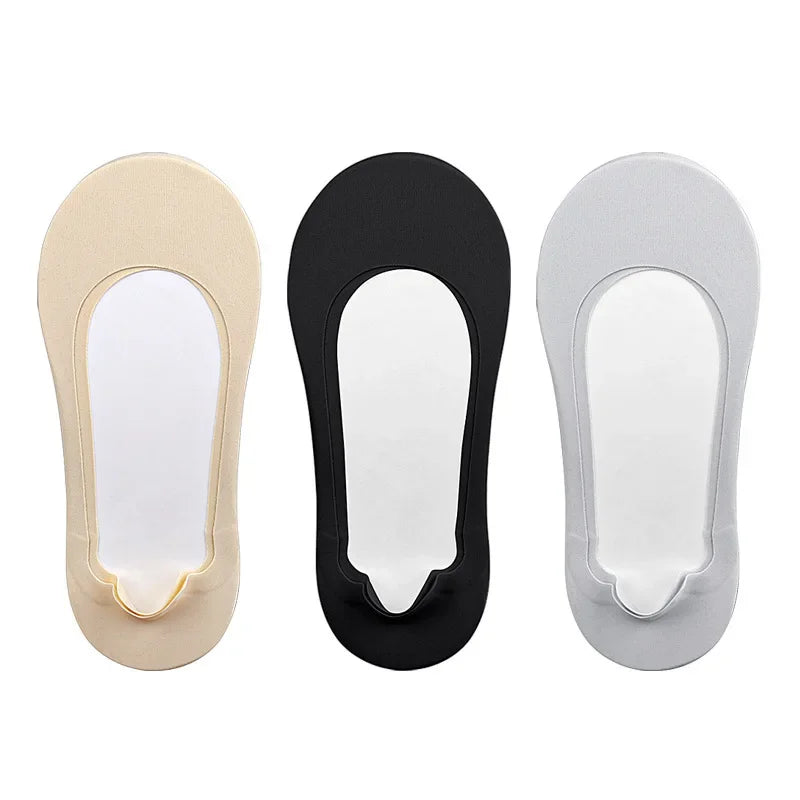 New Boat Sock Plantar Fasciitis Shoes Insole Socks Insoles for Feet Women Shock Absorbing Shoe Sole Invisible Non Slip Shoe Pads