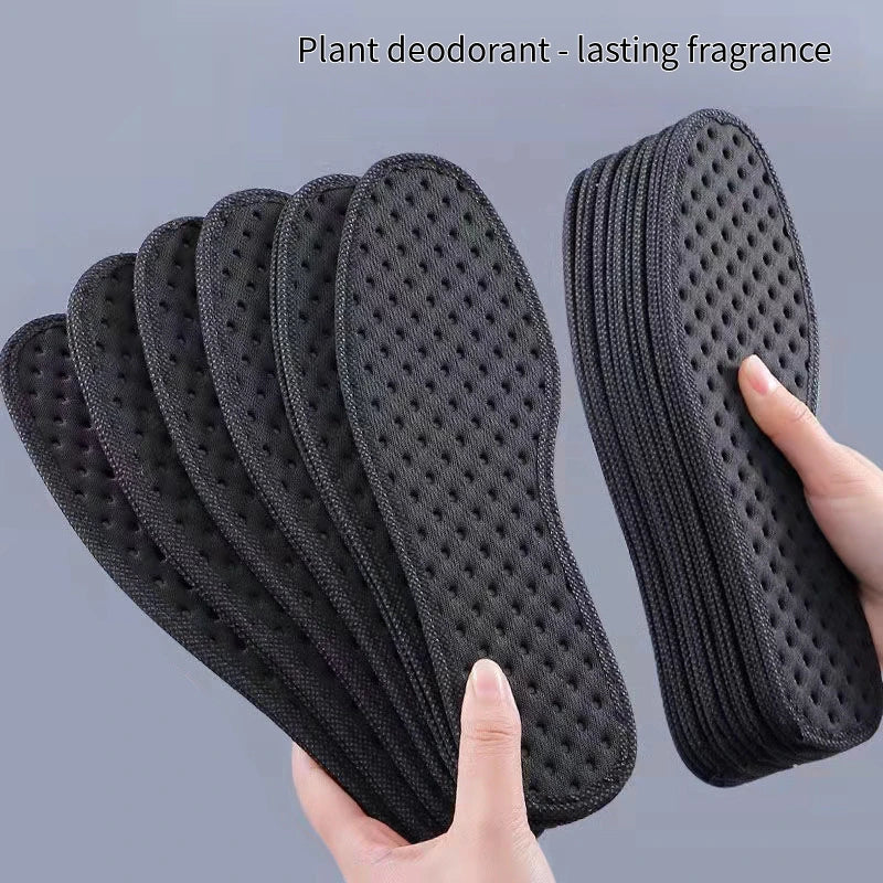 1 Pair Plant Insoles For Shoes Bamboo Charcoal Antibacterial Deodorant Running Sports Insole Feet Shock Absorbing Shoe Sole